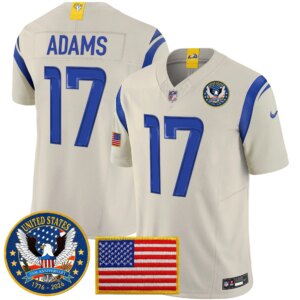 Davante Adams #17 Los Angeles Rams 2025 United States 250th Anniversary Patch Vapor Limited Jersey - All Stitched