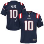 Drake Maye New England Patriots Youth 2024 Draft First Round Pick Player Game Jersey - Navy
