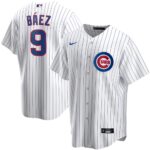 Men's  Chicago Cubs #9 Javier Baez White Home 2020 Jersey