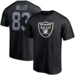 Men's Darren Waller Black Las Vegas Raiders Player Icon Name & Number T-Shirt