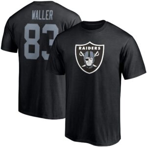 Men's Darren Waller Black Las Vegas Raiders Player Icon Name & Number T-Shirt