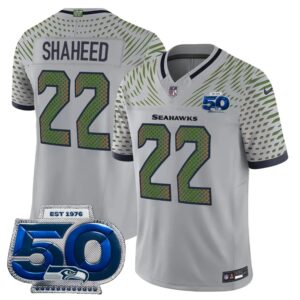 Rashid Shaheed #22 Seattle Seahawks 2025 Rivalries 50th Season Patch Vapor Limited Jersey - All Stitched