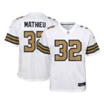 Tyrann Mathieu New Orleans Saints  Youth Team Game Jersey - White