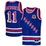Youth New York Rangers Mark Messier #11 Mitchell & Ness Blue Maxxed Out Fashion Basketball Jersey
