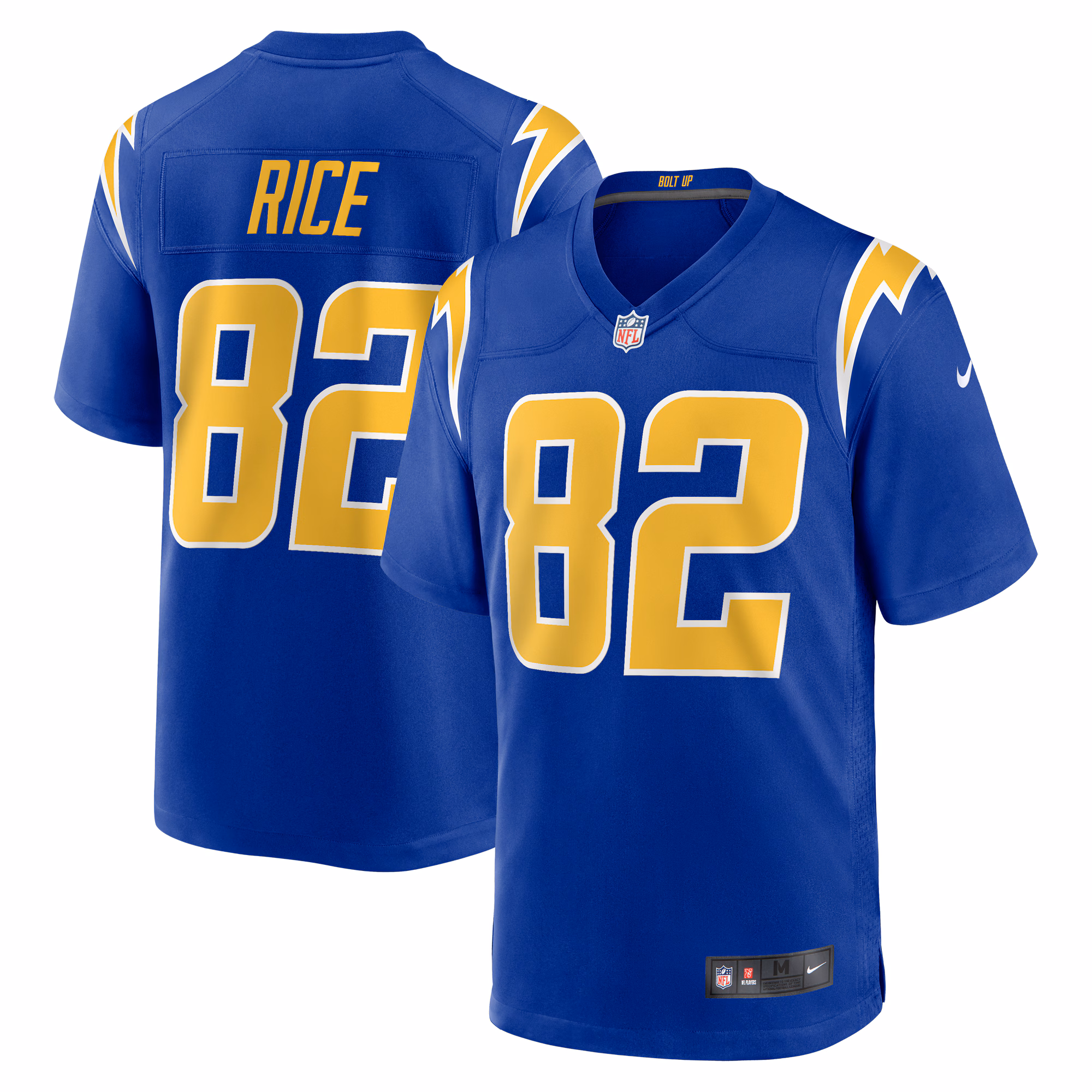 Brenden Rice Los Angeles Chargers 2024 Draft 2nd Alternate Game Player Jersey - Royal