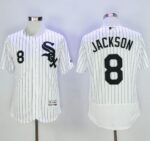 Chicago White sox #8 Bo Jackson White(Black Strip) Flexbase Collection Stitched Jersey