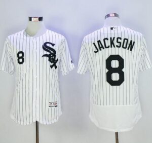 Chicago White sox #8 Bo Jackson White(Black Strip) Flexbase Collection Stitched Jersey