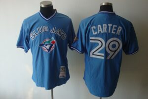 Men's Mitchell And Ness 1993 Toronto Blue Jays #29 Joe Carter Blue Stitched Jersey