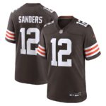 Men's Shedeur Sanders #12 Brown Cleveland Browns 2025 Draft Game