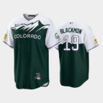 Men's Colorado Rockies #19 Charlie Blackmon 2022 City Connect Green Replica Jersey