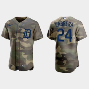 Miguel Cabrera Detroit Tigers 2021 National Armed Forces Day Jersey - Camo