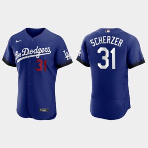 Max Scherzer Los Angeles Dodgers 2021 City Connect Jersey - Royal
