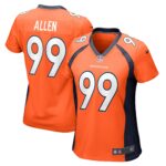 Zach Allen Denver Broncos Women's Game Player Jersey - Orange