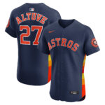 Houston Astros Jose Altuve #27 Navy Alternate 2 Elite Player Jersey