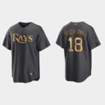 Men's Tampa Bay Rays #18 Shane McClanahan 2022 All-Star Game Cool Base Jersey - Charcoal