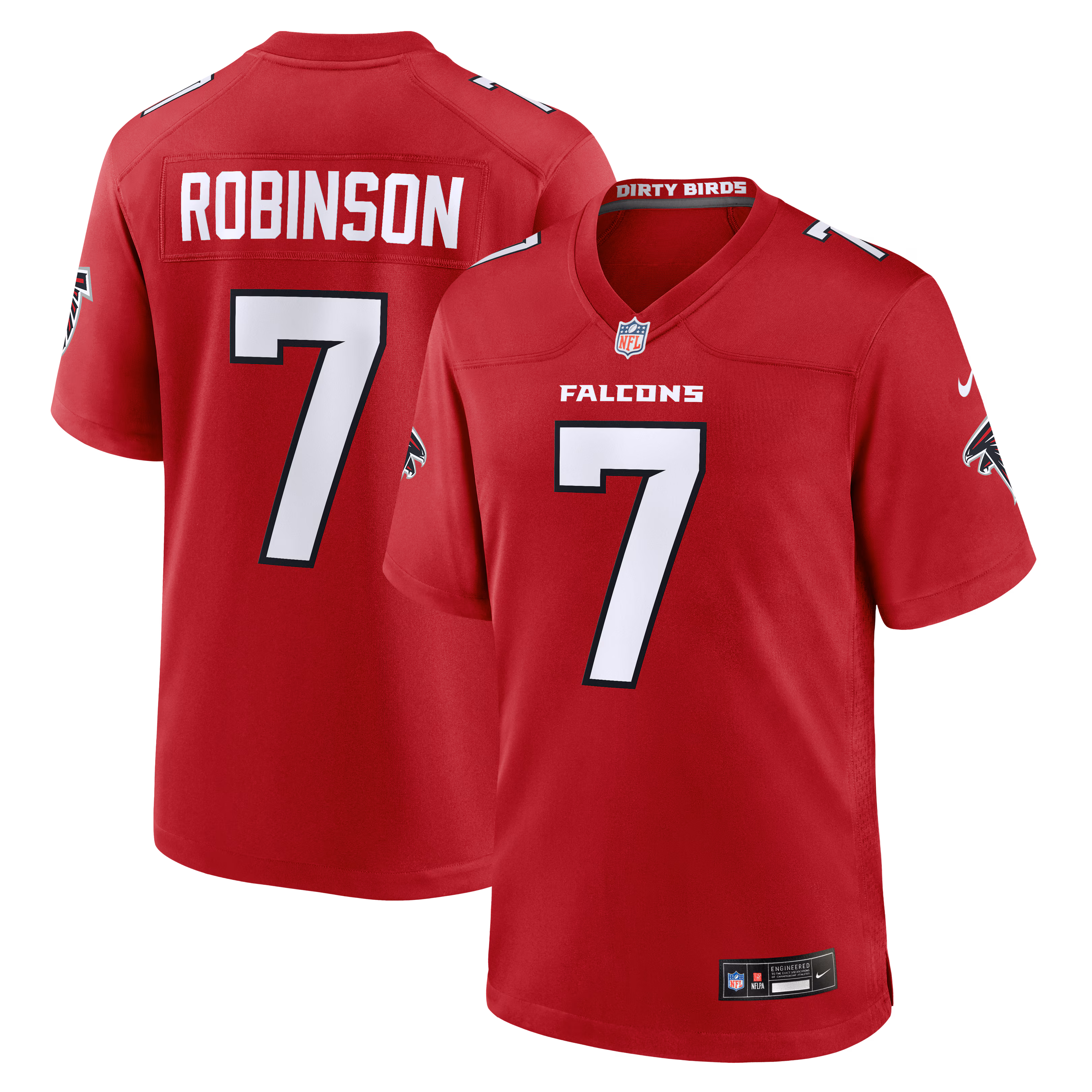 Atlanta Falcons Bijan Robinson #7 Red Game Jersey