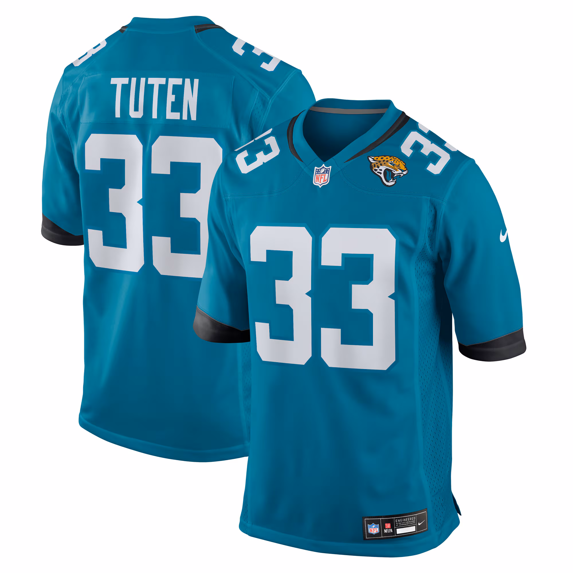 Bhayshul Tuten #33 Jacksonville Jaguars Team Game Jersey - Teal