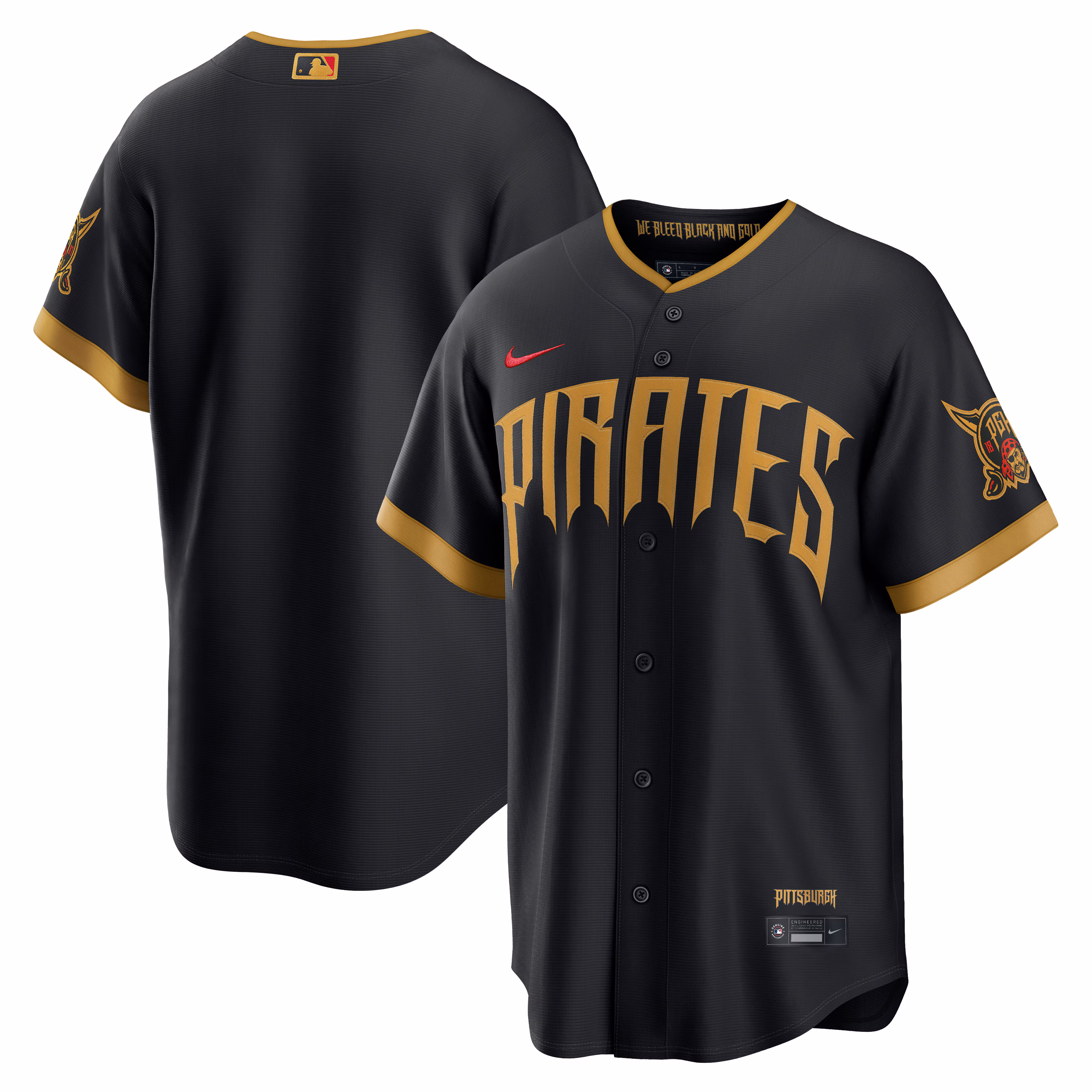 Pittsburgh Pirates Black 2026 City Connect Stadium Jersey