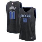 Unisex Dallas Mavericks Kyrie Irving  Black 2023/24 Fast Break Jersey - City Edition