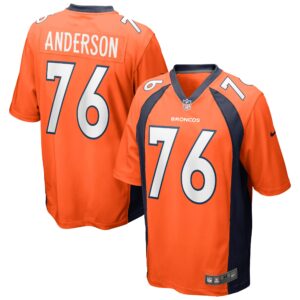 Calvin Anderson Denver Broncos  Game Jersey - Orange