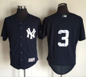 New York Yankees #3 Babe Ruth Navy Blue Flexbase Collection Stitched Jersey