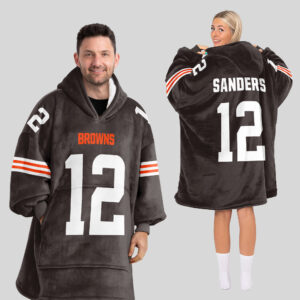 Adult S.S 12 Cleveland Football Unisex Blanket Hoodie