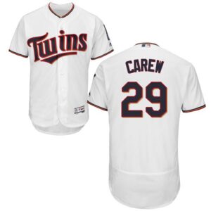 Minnesota Twins #29 Rod Carew White Flexbase Collection Stitched Jersey
