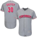 Men's Cincinnati Reds #30 Ken Griffey Grey Flexbase Collection Stitched Jersey