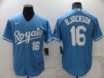 Men's  Kansas City Royals #16 Bo Jackson Light Blue New Cool Base Stitched Jersey