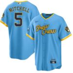 Men's Garrett Mitchell #5 Milwaukee Brewers City Connect Jersey