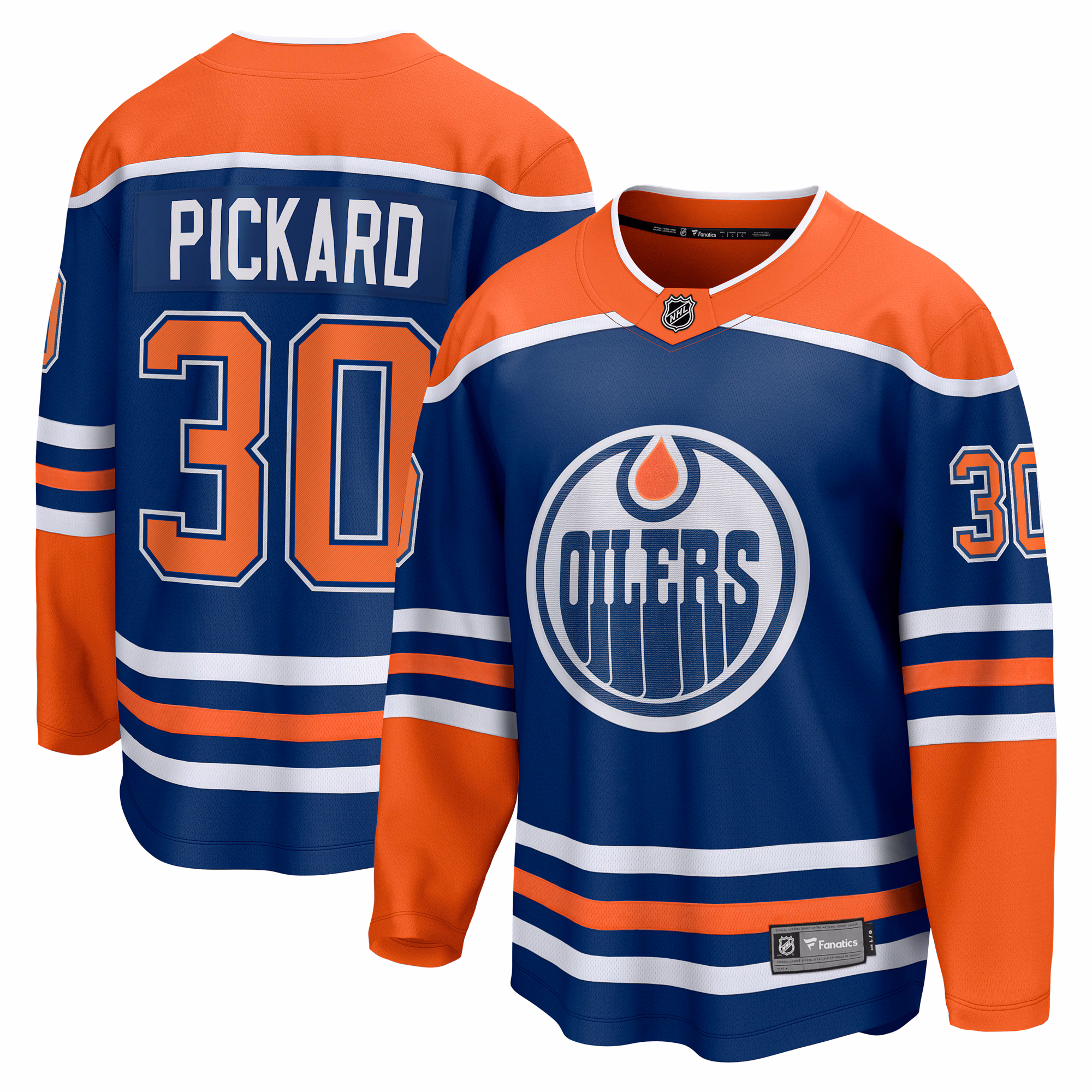 Edmonton Oilers Calvin Pickard #30 Fanatics Royal Home Premier Breakaway Player Jersey