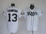 Tampa Bay Rays #13 Carl Crawford Stitched White Jersey