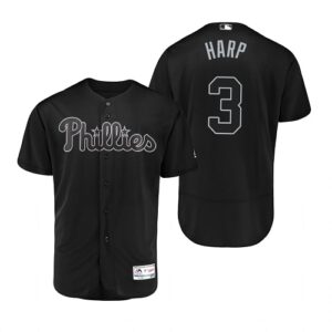 Philadelphia Phillies Bryce Harper Harp Black 2019 Players Weekend Jersey