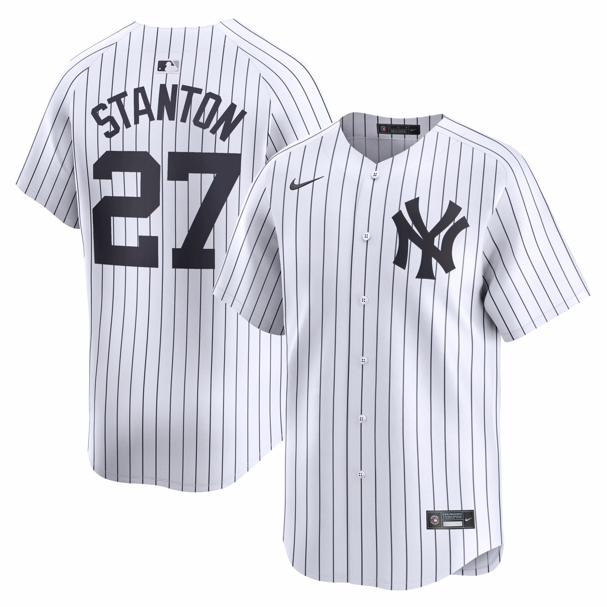 New York Yankees Giancarlo Stanton #27 White Home Limited Player Jersey