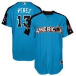 Kansas City Royals #13 Salvador Perez Blue 2017 All-Star American League Stitched Jersey