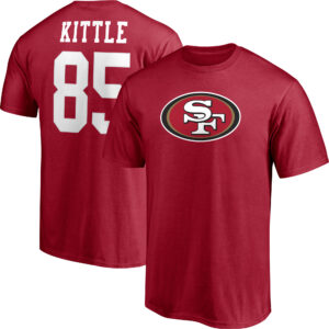 Men's George Kittle Scarlet San Francisco 49ers Player Icon Name & Number T-Shirt