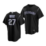 Men's Colorado Rockies #27  Beck 2022 Draft Jersey Black Alternate
