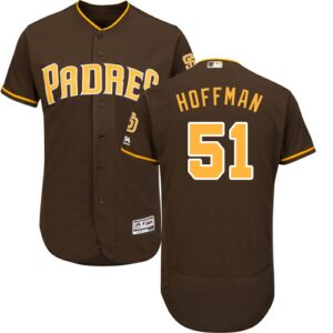 Men's San Diego Padres #51 Trevor Hoffman Brown Majestic Alternate Flex Base Jersey