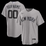 New York Yankees Gray Road Replica Custom #00 Jersey