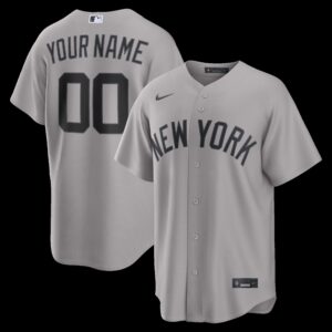 New York Yankees Gray Road Replica Custom #00 Jersey