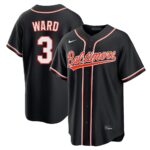 Taylor Ward #3 Baltimore Orioles Fashion Replica Black Out Jersey - Black