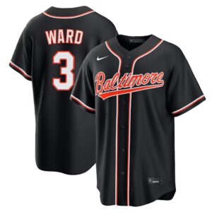 Taylor Ward #3 Baltimore Orioles Fashion Replica Black Out Jersey - Black
