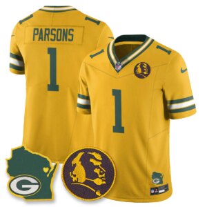 Micah Parsons #1 Green Bay Packers GB Vapor Limited Jersey - John Madden Patch - All Stitched