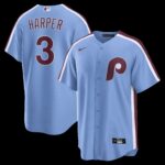 Philadelphia Phillies Bryce Harper #3 Light Blue Alternate Replica Jersey