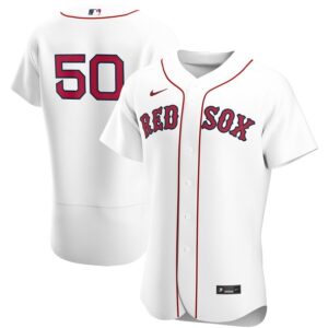 Men's  Boston Red Sox #50 Mookie Betts White Home 2020 Player Team Jersey