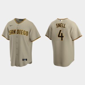 Men's San Diego Padres #4 Blake Snell Alternate Sand Brown Jersey