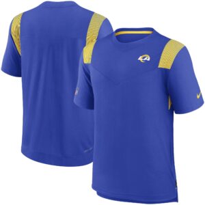 Men's Royal Los Angeles Rams Sideline Tonal Logo Performance Player T-Shirt
