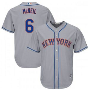 Men's New York Mets #6 Jeff McNeil Gray Road Cool Base Jersey