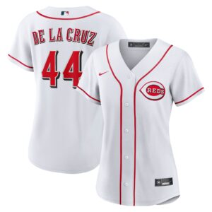 Women's Cincinnati Reds Elly De La Cruz #44 White Home Replica Jersey