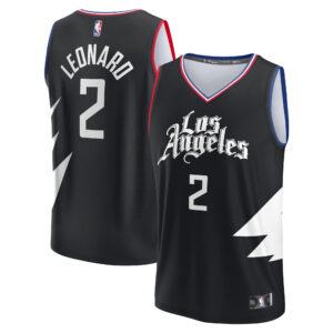 Kawhi Leonard LA Clippers  Fast Break Replica Player Jersey - Statement Edition - Black